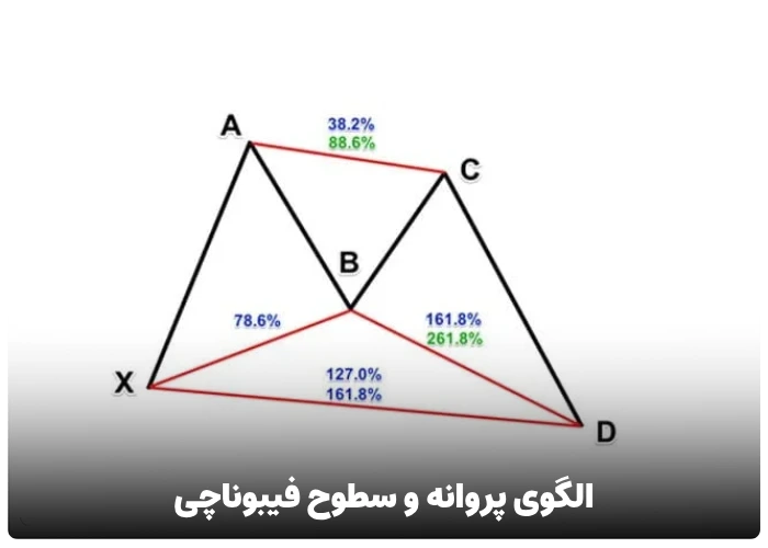 الگوی پروانه و سطوح فیبوناچی