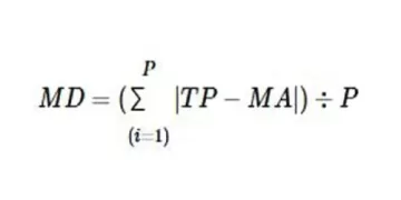 فرمول انحراف میانگین مطلق در اندیکاتور cci