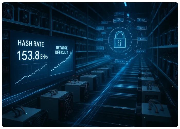 رابطه هش ریت با سختی شبکه (Network difficulty)