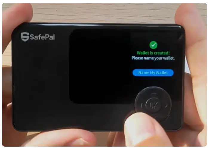 تعیین نام دلخواه برای کیف پول سخت افزاری safepal
