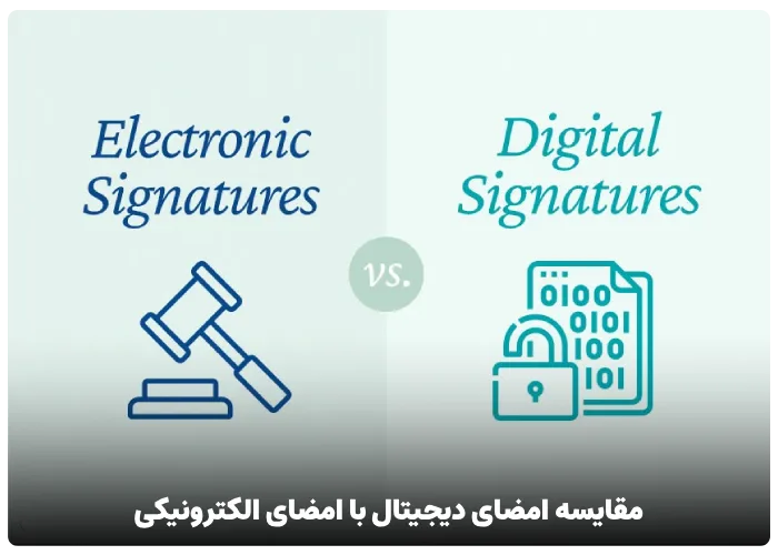 مقایسه امضای دیجیتال با امضای الکترونیکی