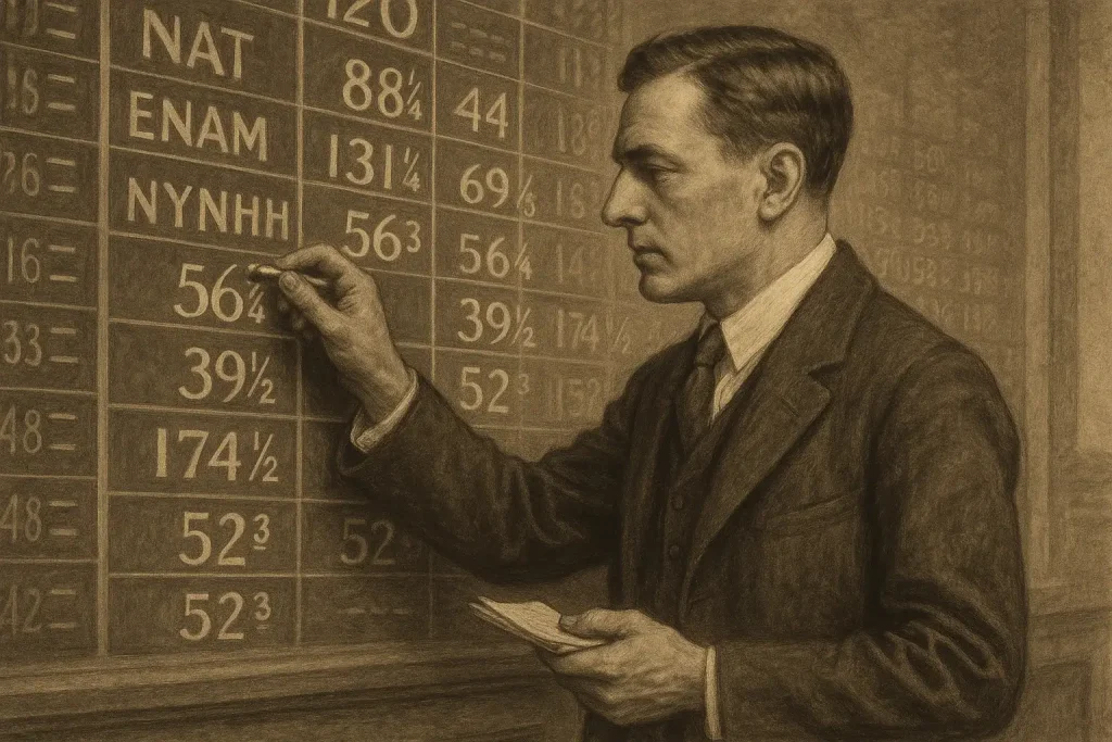 بازسازی دوران اولیه معاملات سهام با نمایش سبک کلاسیک ترید در دهه ۱۹۲۰