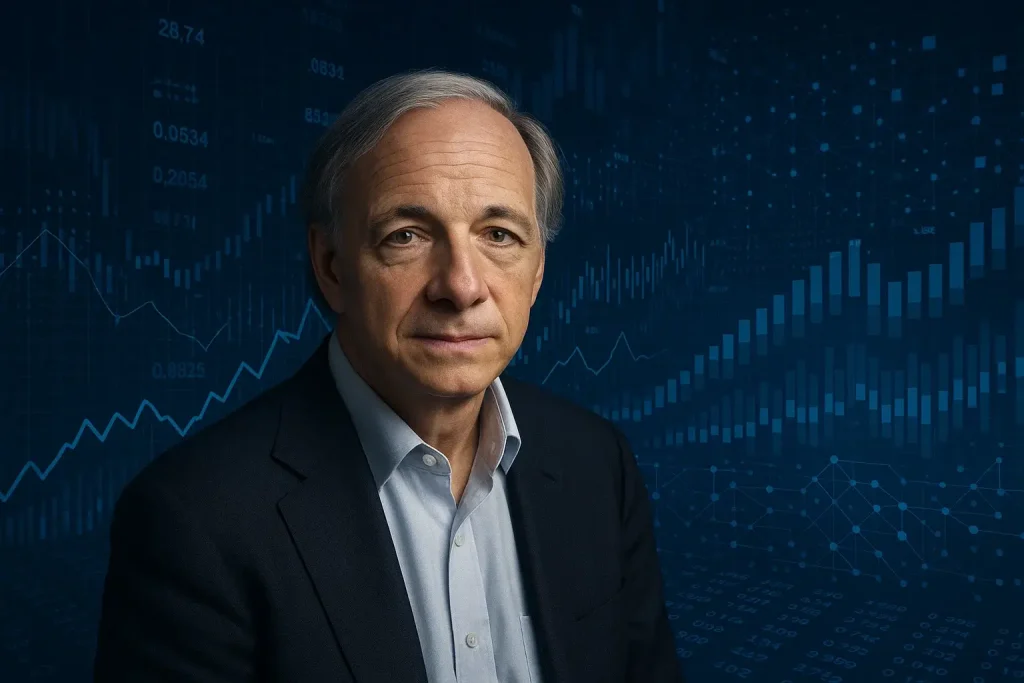 ری دالیو در محیطی تحلیلی در حال بررسی داده‌های بازار با الگوریتم‌های مالی